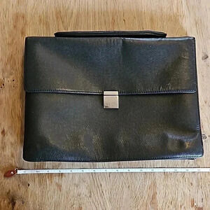 Louis Vuitton Porte Document Black Taiga Leather Briefcase